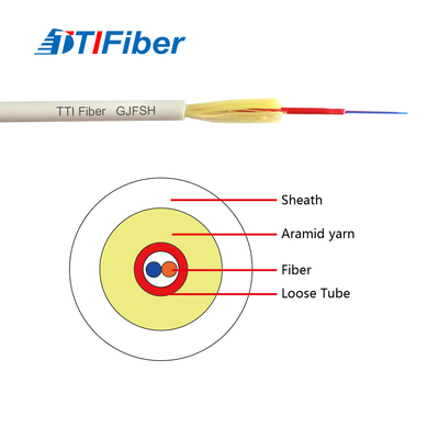 Câble optique non métallique d'intérieur de fibre du SM G652D de GJFSH pour FTTH