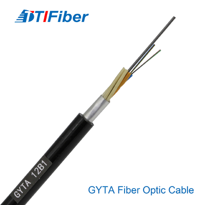 Noyau blindé aérien du mode unitaire 2/4/8/12/24 de câble à fibre optique de Gyts Gyta