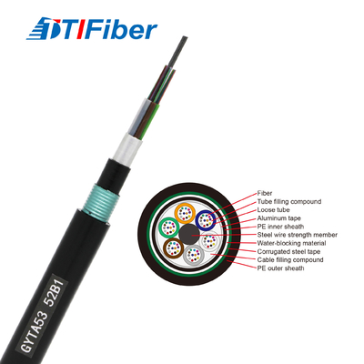 Noir unimodal de câble optique de la fibre GYTA53 pour FTTH