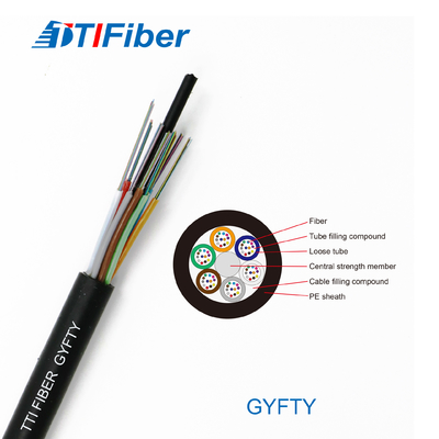 Ftth aérien Frp Gyfty 2 4 8 12 24 modes unitaires de câble optique de fibre des noyaux G652d