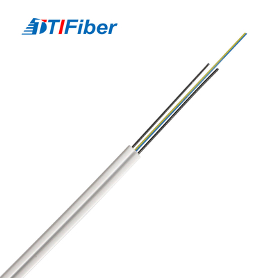 Fibres optiques en acier GJXH du SM 2 du câble G657A de baisse de la fibre FTTH de force blanches