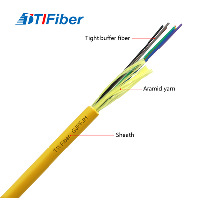 Câble tendu de fibre de mode unitaire de tampon de GJPFJH Multicord pour d'intérieur