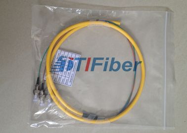 Tresse de fibre optique optique jaune ST/UPC de Pigatil Singelmode de fibre de noyau de la veste de PVC 4
