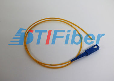 Sc optique recto de fibre de tresse de mode unitaire/UPC 0.9mm 1,5 mètres de RoHS