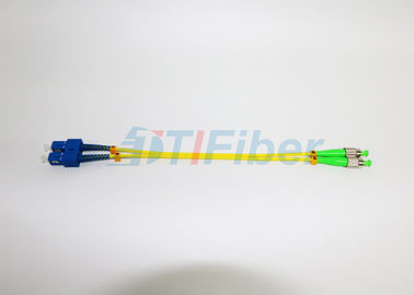 Corde de correction optique de fibre de duplex de mode unitaire avec des connecteurs FC/PC au Sc/au PC