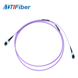 Longueur pourpre optique du simplex 1M de pullover de mode multi de corde de correction de fibre du millimètre SX du μm OM4 60/125