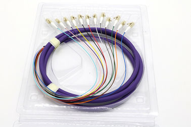 Longueur extérieure de Customsized de connecteur des noyaux LC/APC du câble optique 12 de fibre de tresse