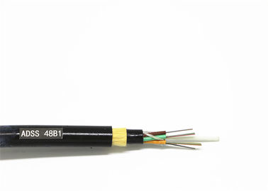 48 porteur axial à haute résistance du câble optique ADSS FRP de fibre de mode unitaire de noyau