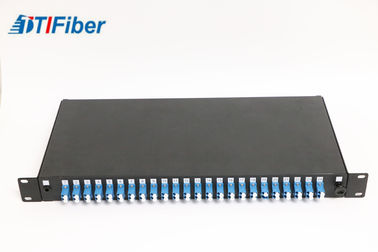 Coffret d'extrémité optique chargé de fibre du port LC48 avec le tableau de connexions optique de fibre