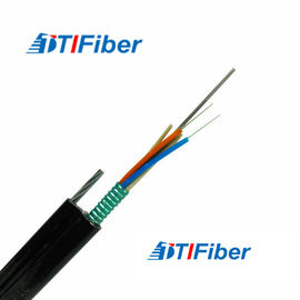 PE aérien optique Materiall d'installation du câble GYTC8S FTTH de fibre d'Amored de soutien d'individu