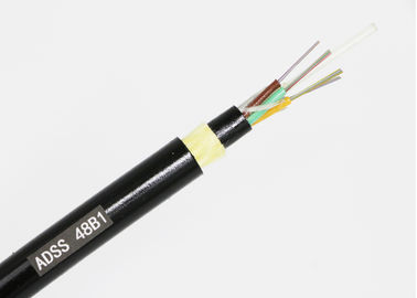 Extérieur à plusieurs modes de fonctionnement non blindé de câble Ethernet optique de fibre d'ADSS avec la gaine simple