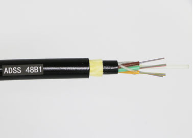 Extérieur à plusieurs modes de fonctionnement non blindé de câble Ethernet optique de fibre d'ADSS avec la gaine simple