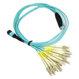 4G/5G MPO - le câble de correction de fibre multimode de LC, correction de la fibre OM3 mène la longue durée de vie