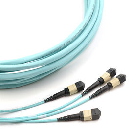 1-24 longueurs OM3 optiques de la corde de correction de fibre de la fibre MPO/MTP diverses 10G 50/125µM