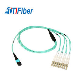 1-24 longueurs OM3 optiques de la corde de correction de fibre de la fibre MPO/MTP diverses 10G 50/125µM