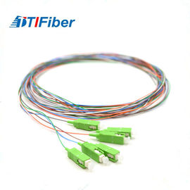 Type optique de la couleur PVC/LSZH Zipcord du mode unitaire SC-SC 12 de tresse de fibre de câble de pullover