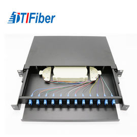 Le coffret optique léger de fibre de structure, la boîte de correction optique de fibre 12 creuse 1U