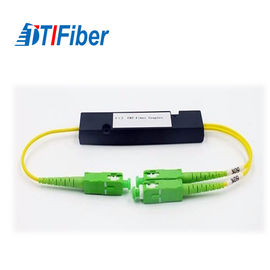 Les ABS dactylographient à diviseur optique de fibre de PLC l'application de système unimodale de 1X2 FTTX