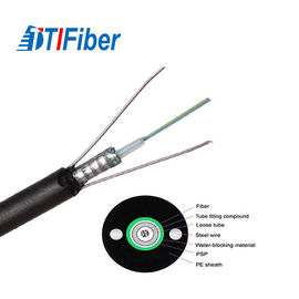4 8 12 24 antennes extérieures GYXTW de fibre de compte de fibre de noir unimodal de câble optique