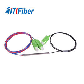 Type en acier diviseur optique 1/8 de tube de fibre 1/4 1/2 0.9mm avec le connecteur de SC/UPC RPA