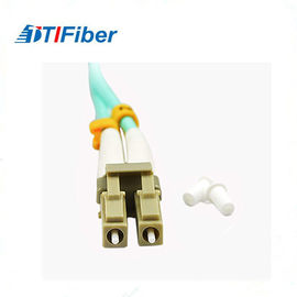 Le type correction optique de LC OM3 de fibre attachent le câble de correction de fibre du duplex 2.0mm