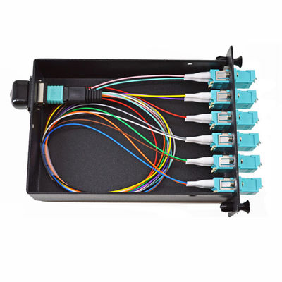 La correction de fibre optique attachent le type gauche tableau de connexion des fibres de tableau de connexions de cassette de Sc 2 Mpo de câble