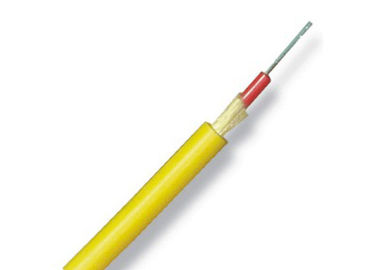 Câble optique d'intérieur recto de fibre pour le réseau de télécommunication, jaune