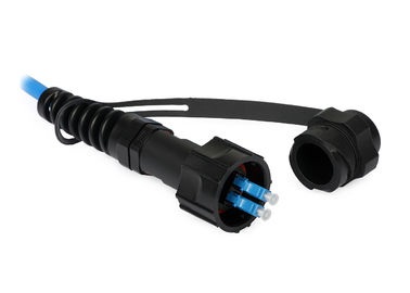 Connecteur optique de fibre de duplex de RPA ODLC avec la botte de polonais/noir d'UPC