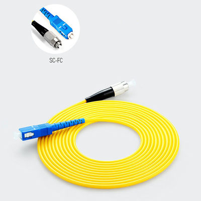 SM optique jaune 1m 5m 10m de Sc LC UPC RPA de corde de correction de fibre de LSZH 15m