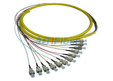 Tresse optique de épissure de fibre multimode de LC, 0.9mm câble de fibre de 12 couleurs
