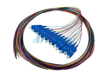 Tresse optique de épissure de fibre multimode de LC, 0.9mm câble de fibre de 12 couleurs