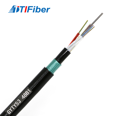 FTTX 12 24 câbles optiques de fibre de mode unitaire du noyau GYTY53