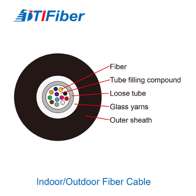 Preuve non métallique extérieure d'intérieur de rat de câble optique de fibre du SM G652D pour FTTH