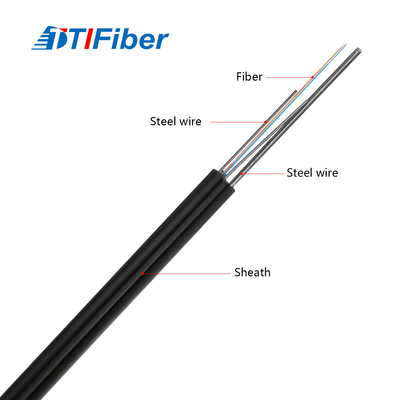 L'individu optique plat de câble d'interface de fibre du noyau G657A1 G657A2 Gjyxch de FTTH 4 a soutenu