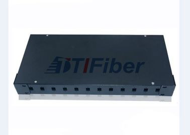 tableau de connexions optique de bâti de support de 12 ports de la fibre 1U pour l'adaptateur de simplex de Sc