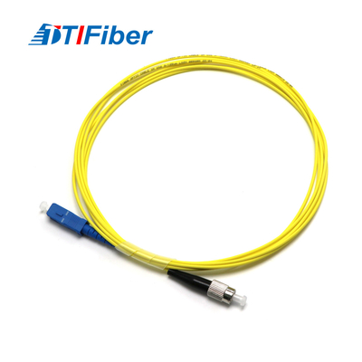 Corde de correction optique de fibre du simplex 2.0mm 3.0mm FC-SC de mode unitaire pour FTTH