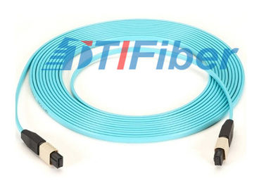 12 câble de correction de fibre multimode du noyau OM3 OM4 MPO pour le réseau de télécom