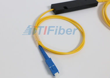 SC/APC jaune 1 x diviseur optique de la fibre 2 avec le câble de fibre de 3.0mm G657A