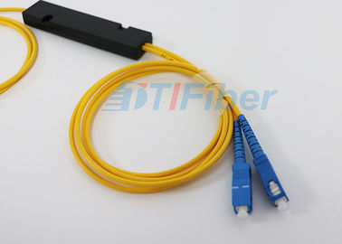 SC/APC jaune 1 x diviseur optique de la fibre 2 avec le câble de fibre de 3.0mm G657A