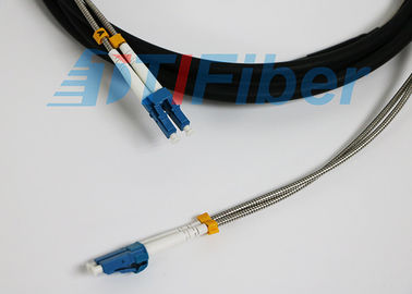 Cordes de correction optiques unimodales de fibre de duplex avec le câble d'armure LC/UPC au LC/à UPC
