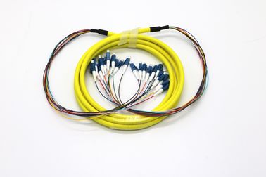 24 fibres multi de noyau éclatent la bande du câble LC/UPC-LC/UPC sur le tampon serré de 0.9mm