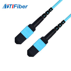 OM3 câble à fibres optiques optique de fibre du SM millimètre SX DX de corde de correction de fibre de l'Aqua 50/125μm