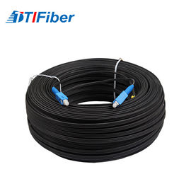 FTTH recto interface la corde de correction de fibre optique du câble SC/UPC avec la veste blanche noire de LSZH