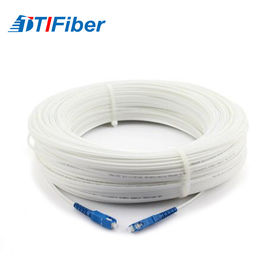 FTTH recto interface la corde de correction de fibre optique du câble SC/UPC avec la veste blanche noire de LSZH