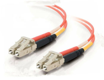 LC - corde de correction optique de communication de fibre de LC, rose jaune-orange d'Aqua