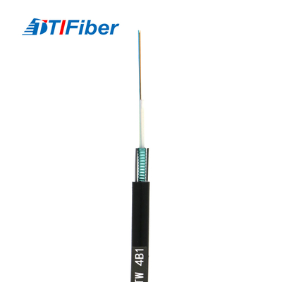 Cable à fibre optique 12 noyau 24 noyau 48 noyau SM G652D Diamètre extérieur 7,0 mm fil d'acier PE câble en fibre noire
