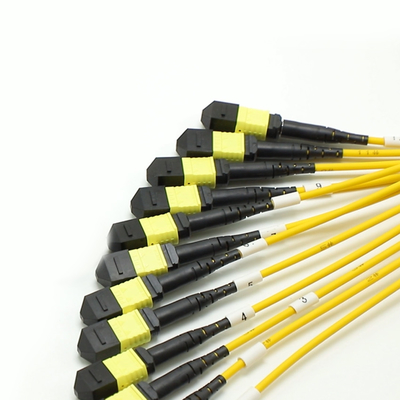 Cable MPO Fanout à faible perte Cœur de grande quantité 1M 144F SMG657A1 MPO APC à MPO APC Breakout Cord de patch en fibre optique
