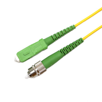 Cordon de raccordement fibre optique monomode EPON GPON 40Gb Telecom 2m FC SC APC avec crochet