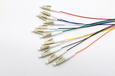 Longueur extérieure de Customsized de connecteur des noyaux LC/APC du câble optique 12 de fibre de tresse