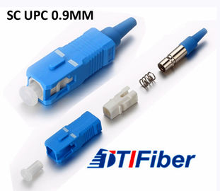 Type optique du SM millimètre de Sc UPC de cables connecteur de fibre de matière plastique pour le réseau de FTTH
